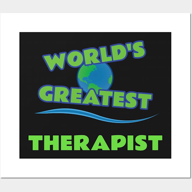 World's Greatest Therapist Wall Art by emojiawesome